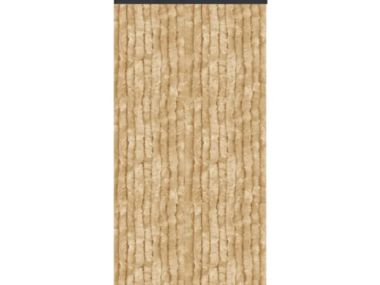 Arsvita Flauschvorhang Flauschgardine Vorhang 90 cm x 200 cm Unistreifen Beige