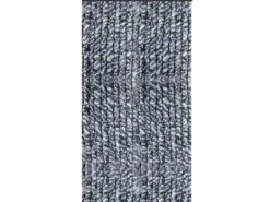 Arsvita Flauschvorhang Flauschgardine Vorhang 100 cm x 200 cm Meliert Blau Weiß Silber