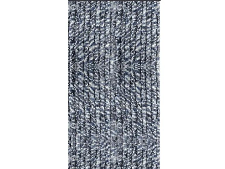 Arsvita Flauschvorhang Flauschgardine Vorhang 100 cm x 200 cm Meliert Blau Weiß Silber