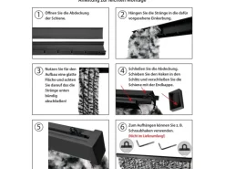 Arsvita Flauschvorhang Flauschgardine Vorhang 140 cm x 220 cm Unistreifen Rot Weiß