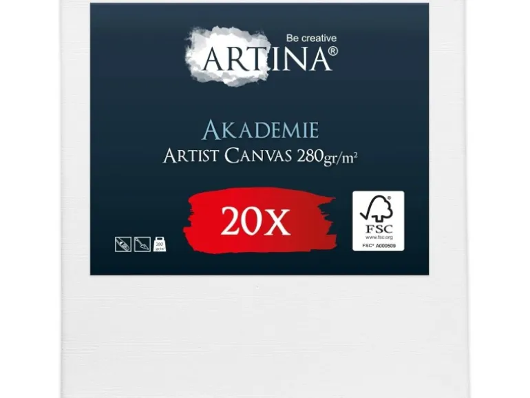 Artina Akademie Keilrahmen 15x15cm FSC 20tlg