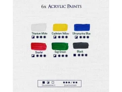Artina Crylic Acrylfarbe 500ml 6tlg