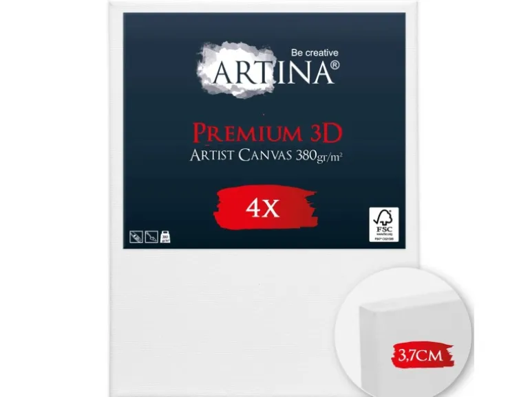 Artina Premium 3D Keilrahmen 18x24cm FSC 4tlg