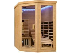 Artsauna Infrarotkabine Wärmekabine Esbjerg mit Triplex Heizsystem und Hemlockholz