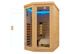 Artsauna Infrarotkabine Wärmekabine Esbjerg mit Triplex Heizsystem und Hemlockholz