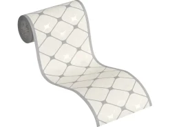 A.S. Création Borte selbstklebend Geometrisch 5 m x 17 cm Weiß-Grau