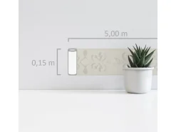 A.S. Création Borte selbstklebend Ornament 5 m x 15 cm Creme-Silber