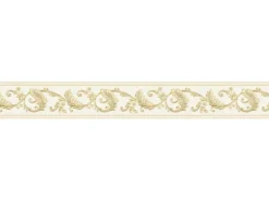 A.S. Création Borte selbstklebend Barock 5 m x 8 cm Gold-Weiß