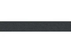 A.S. Création Borte selbstklebend Wellenmuster 5 m x 8 cm Schwarz-Metallic