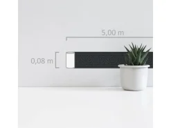 A.S. Création Borte selbstklebend Wellenmuster 5 m x 8 cm Schwarz-Metallic