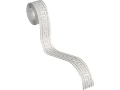 A.S. Création Borte selbstklebend Mäander 5 m x 4 cm Grau-Metallic