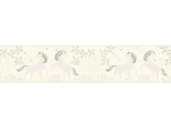 A.S. Création Borte Vlies Boys & Girls 6 Einhorn Weiß-Grau FSC®