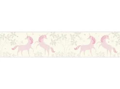 A.S. Création Borte Vlies Boys & Girls 6 Einhorn Weiß-Pink FSC®