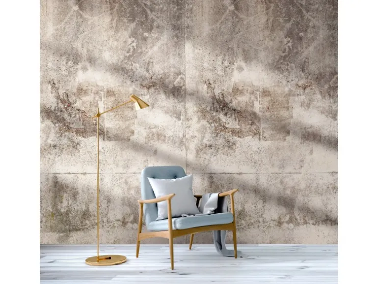 A.S. Création Fototapete Vlies Betonwand Vintage 159 cm x 280 cm Beige-Weiß FSC®