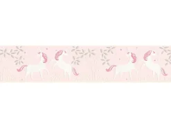 A.S. Création Tapetenbordüre Einhörner Violettrosa und Lila 0,13 x 5 m AS-369903