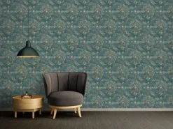 A.S. Création Vliestapete Barock Ornament Grün Blau Vintage FSC®