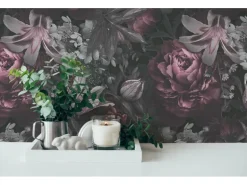A.S. Création Vliestapete Rosen Grau Rosa
