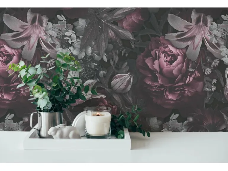 A.S. Création Vliestapete Rosen Grau Rosa