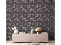 A.S. Création Vliestapete Rosen Grau Rosa