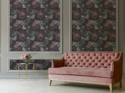 A.S. Création Vliestapete Rosen Grau Rosa