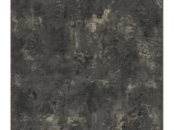 A.S. Création Vliestapete Uni Betonoptik Schwarz Gold