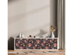 AS Creation Tapete Pop Up Panel Selbstklebend Blumen 250 x 52 cm Blau-Rosa FSC®