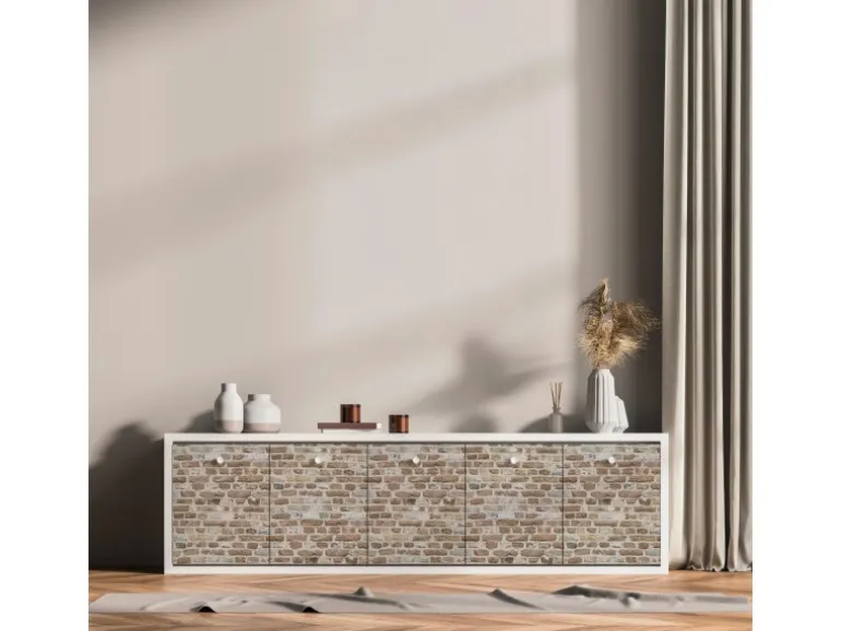 AS Creation Tapete Pop Up Panel Selbstklebend Steine 250 x 52 cm Braun-Grau FSC®