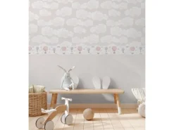 A.S. Creation Vlies-Bordüre Ballons 5 m x 0,13 m Beige-Rosa-Blau FSC®