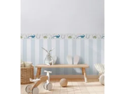 A.S. Creation Vlies-Bordüre Dinos 5 m x 0,13 m Blau-Bunt-Grün FSC®