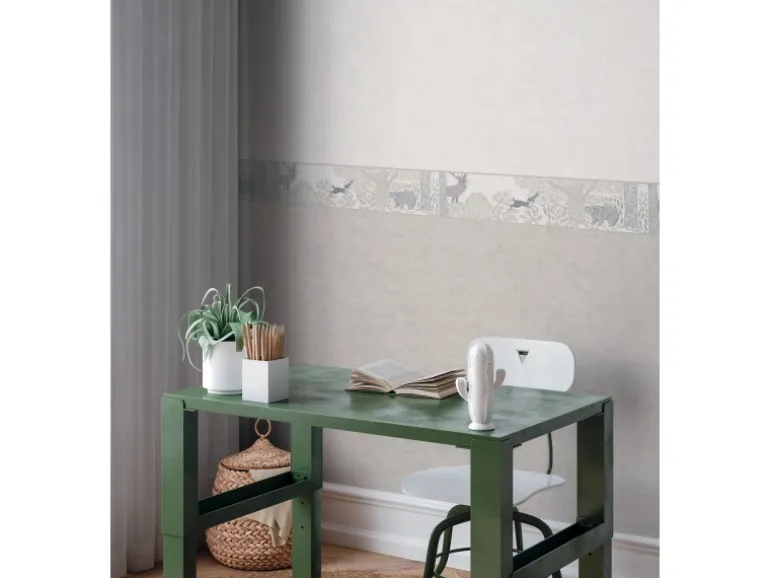 A.S. Creation Vlies-Bordüre Waldtiere 5 m x 0,17 m Braun-Creme-Weiß FSC®