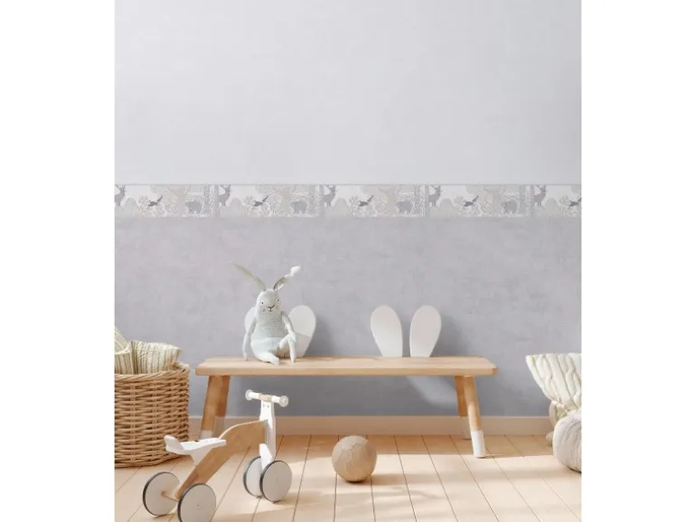 A.S. Creation Vlies-Bordüre Waldtiere 5 m x 0,17 m Braun-Creme-Weiß FSC®