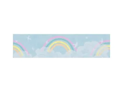 A.S. Creation Vlies-Bordüre Wolken Regenbogen 5 m x 0,13 m Bunt-Blau-Weiß FSC®