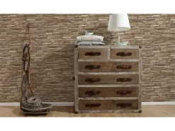 A.S. Creation Vliestapete Dekora Natur 6 Stein Braun FSC®