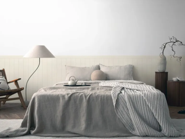 A.S. Creation Vliestapete Wallpanel 5 m x 1,06 m Weiß-Beige FSC®