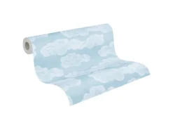 A.S. Creation Vliestapete Wolken 10,05 m x 0,53 m Blau-Weiß FSC®