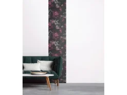 AS-Creation 3D-Panel Pop up Floral 250 cm x 52 cm Schwarz-Lila