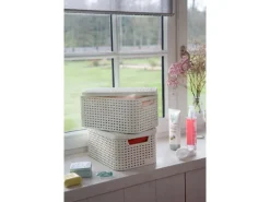 Aufbewahrungsboxen Curver Style 3-er Set Creme S + M + L