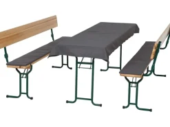Auflagen Festzeltgarnitur 3tlg Bezug Baumwolle-Polyester Grau