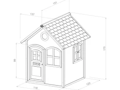Axi Julia Spielhaus Braun - Weiß 151 x 137 x 175 cm