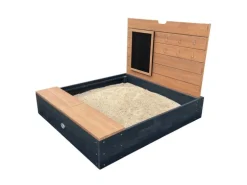 Axi Sandkasten Mandy Stauraum und Deckel Anthr. Braun 90 cm x 74 cm x 100 cm