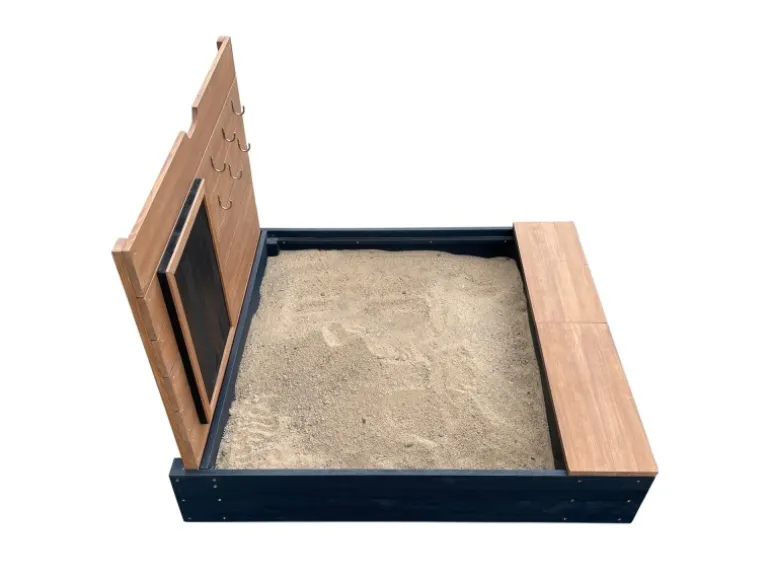 Axi Sandkasten Mandy Stauraum und Deckel Anthr. Braun 90 cm x 74 cm x 100 cm