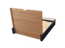 Axi Sandkasten Mandy Stauraum und Deckel Anthr. Braun 90 cm x 74 cm x 100 cm