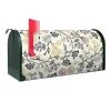 Banjado Amerikanischer Briefkasten Grün 48x22x16cm US Mailbox Letterbox Postkasten Stahl Pulverbeschichtet Motiv Florale Tapete