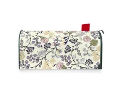 Banjado Amerikanischer Briefkasten Grün 48x22x16cm US Mailbox Letterbox Postkasten Stahl Pulverbeschichtet Motiv Florale Tapete