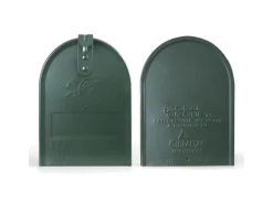 Banjado Amerikanischer Briefkasten Grün 48x22x16cm US Mailbox Letterbox Postkasten Stahl Pulverbeschichtet Motiv Florale Tapete