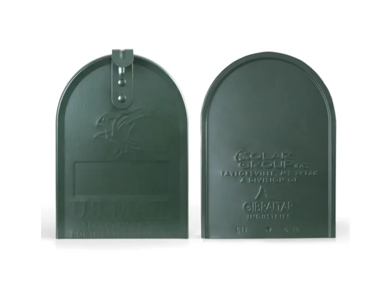 Banjado Amerikanischer Briefkasten Grün 48x22x16cm US Mailbox Letterbox Postkasten Stahl Pulverbeschichtet Motiv Florale Tapete