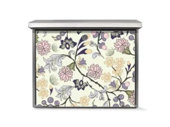 Banjado Briefkasten Edelstahl 38.5x31.5x12cm Ohne Zeitungsfach Inkl. Montagematerial Motiv Florale Tapete