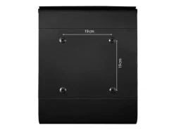 Banjado Design Briefkasten Schwarz Pulverbeschichtet 39x47x14cm 2 Schlüssel Mit Zeitungsfach Motiv Alte Tapeten
