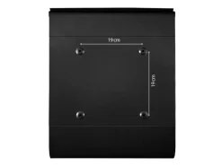 Banjado Design Briefkasten Schwarz Pulverbeschichtet 39x47x14cm 2 Schlüssel Mit Zeitungsfach Motiv Alte Tapeten