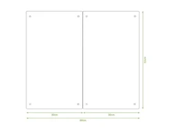 Banjado Herdabdeckplatte Glas 2 Teilig Je 30x52CM Schneidebrett Herdabdeckung Mit Motiv Alte Tapeten